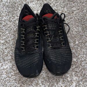 Nike Men's Zoom Pegasus 37 Black and Red Athletic Shoes